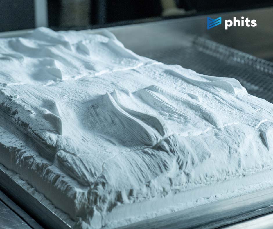 Phits-Orthesen im Pulverbett eines 3D-Druckers