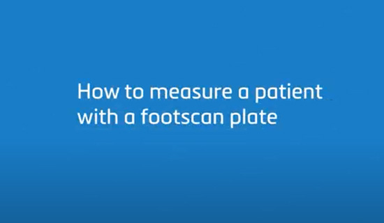 How to Measure a Patient with a footscan Plate