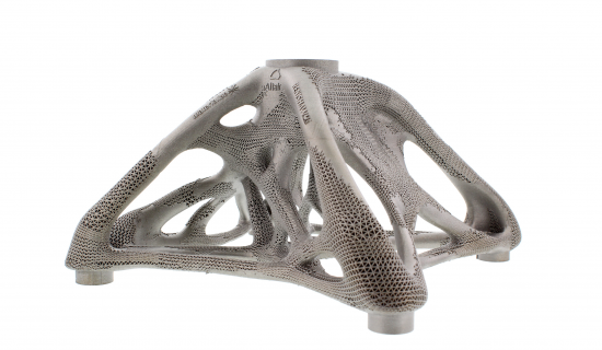 Metal support structures generates with Materialise Magics