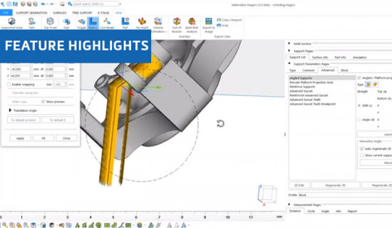 Automated Angled Support in Materialise Magics