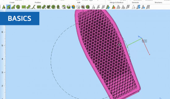 How to apply a honeycomb structure in Materialise Magics