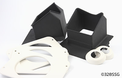 Selection of 3D-printed plastic spare parts for Do328 aircraft